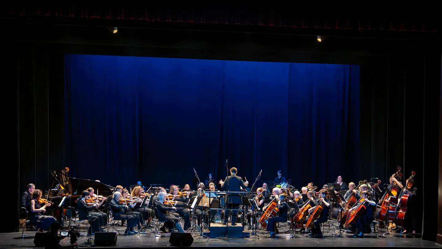 The Blue Ridge Orchestra performing Sinfonietta Helene at the September 2025 premiere.